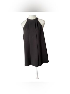 Michael Kors Black Halter Neck Blouse Sleeveless Top Size L